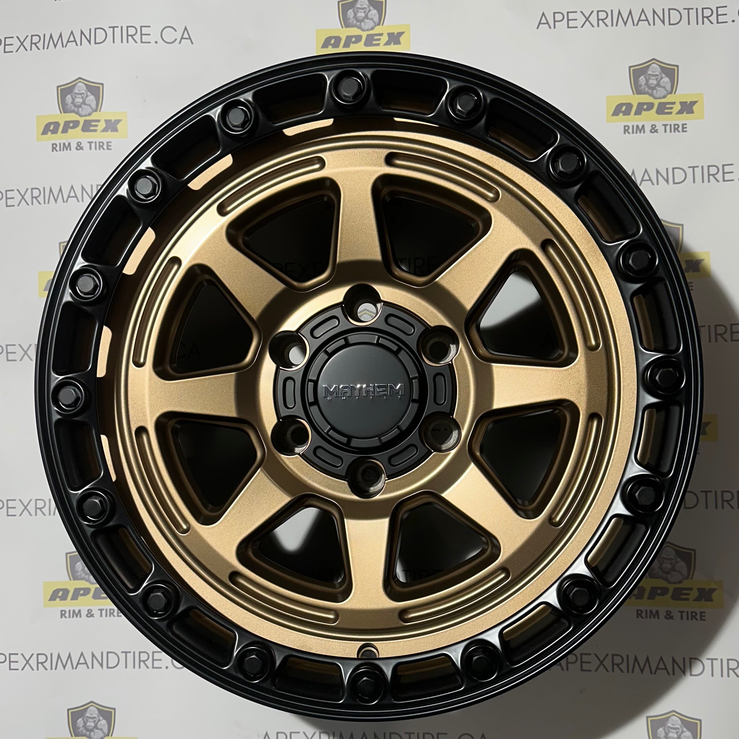 MAYHEM RIDGELINE 8306 SATIN BRONZE/BLACK LIP | 17X8.5 6X139.7 -6MM 106.1MM