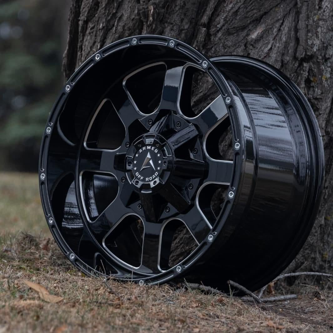 ARMED OFFROAD BRIGADE GLOSS BLACK MILLED | 18X10 -24 8X165.1