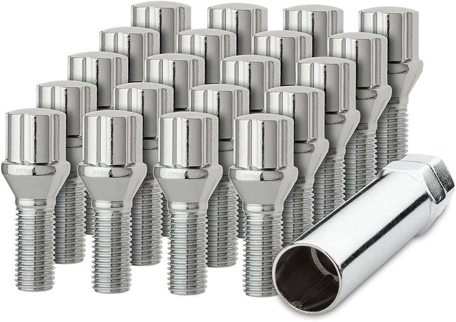 LUG STUD - CHROME STUD - 12x1.5 - 20 PACK