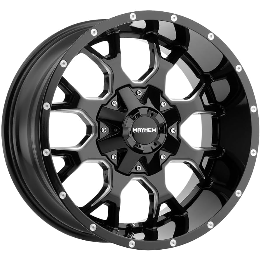 MAYHEM WARRIOR 8015 BLACK MILLED 20X10 6X135/6X139.7 -25