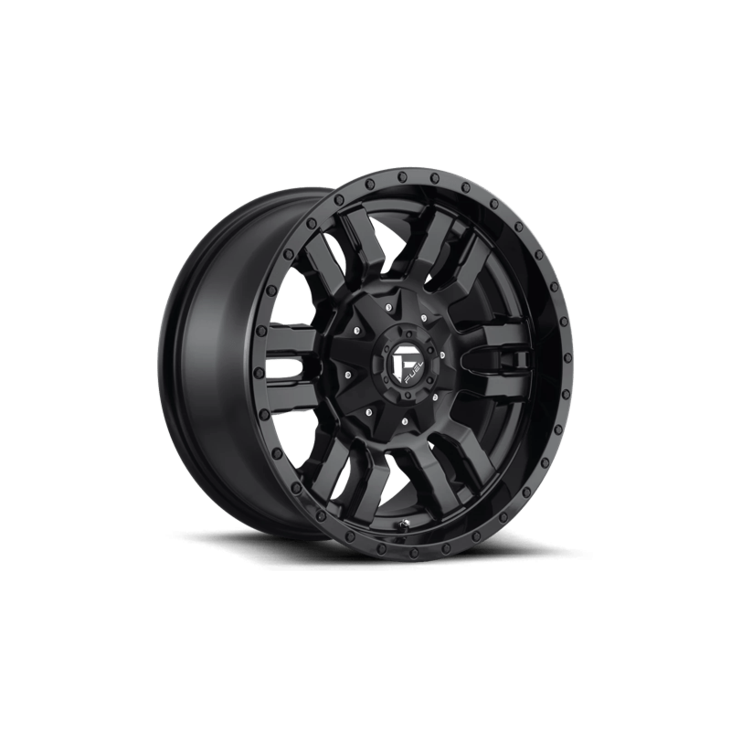 FUEL SLEDGE MATTE BLK WITH GLOSS BLK LIP | 20X9 8X180 +20 124.2MM - Text for sale price