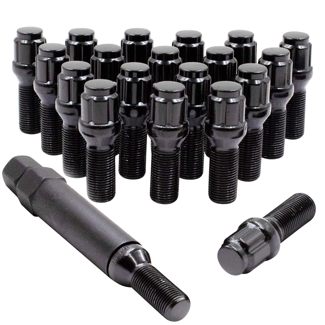 LUG STUD - BLACK STUD - 15x1.25 - 20 PACK