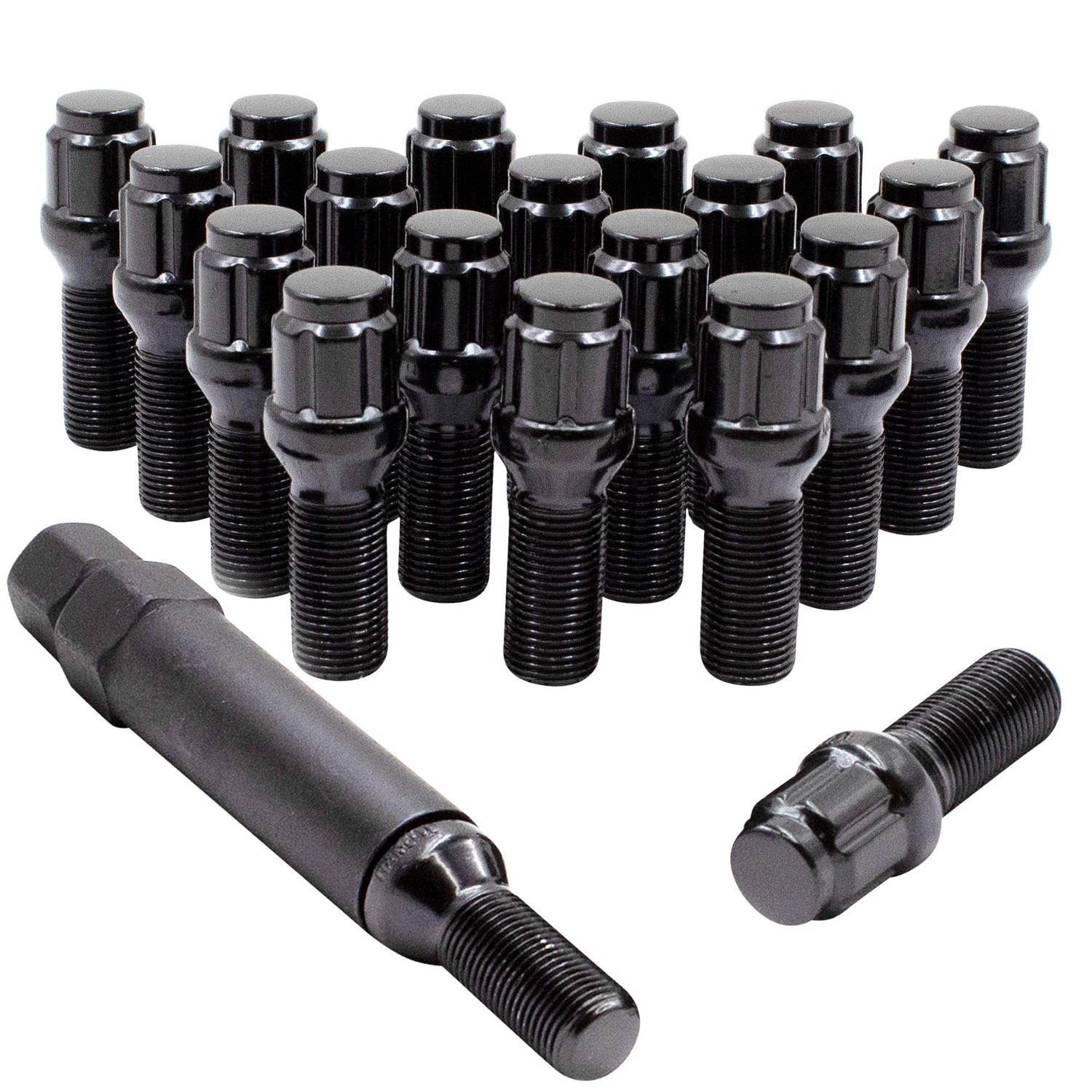 LUG STUD - BLACK STUD - 15x1.25 - 20 PACK
