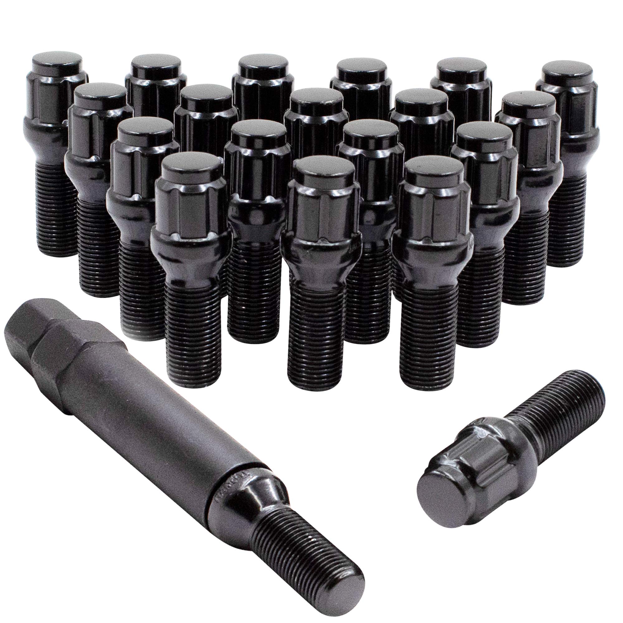 LUG STUD - BLACK STUD - 15x1.25 - 20 PACK