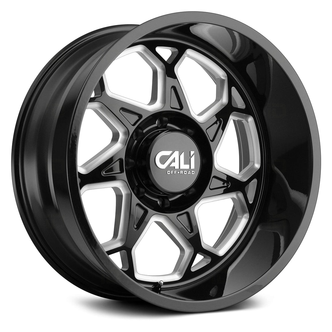 CALI OFF-ROAD SEVENFOLD 9111 GLOSS BLACK/MILLED 24X12 6x139.7 -51MM 106MM