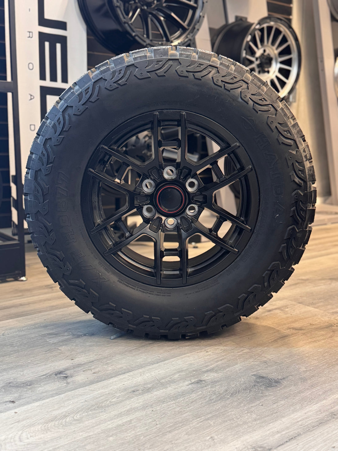 (SET OF FOUR) Toyota TACOMA TRD Reps 17x8.0 6x139.7mm +5 106.1mm  ( Will not fit new gen Tacoma ) | HAIDA HD 877 X/T ALL TERRAIN | LT 265/70R17 (10PLY) 3PMS