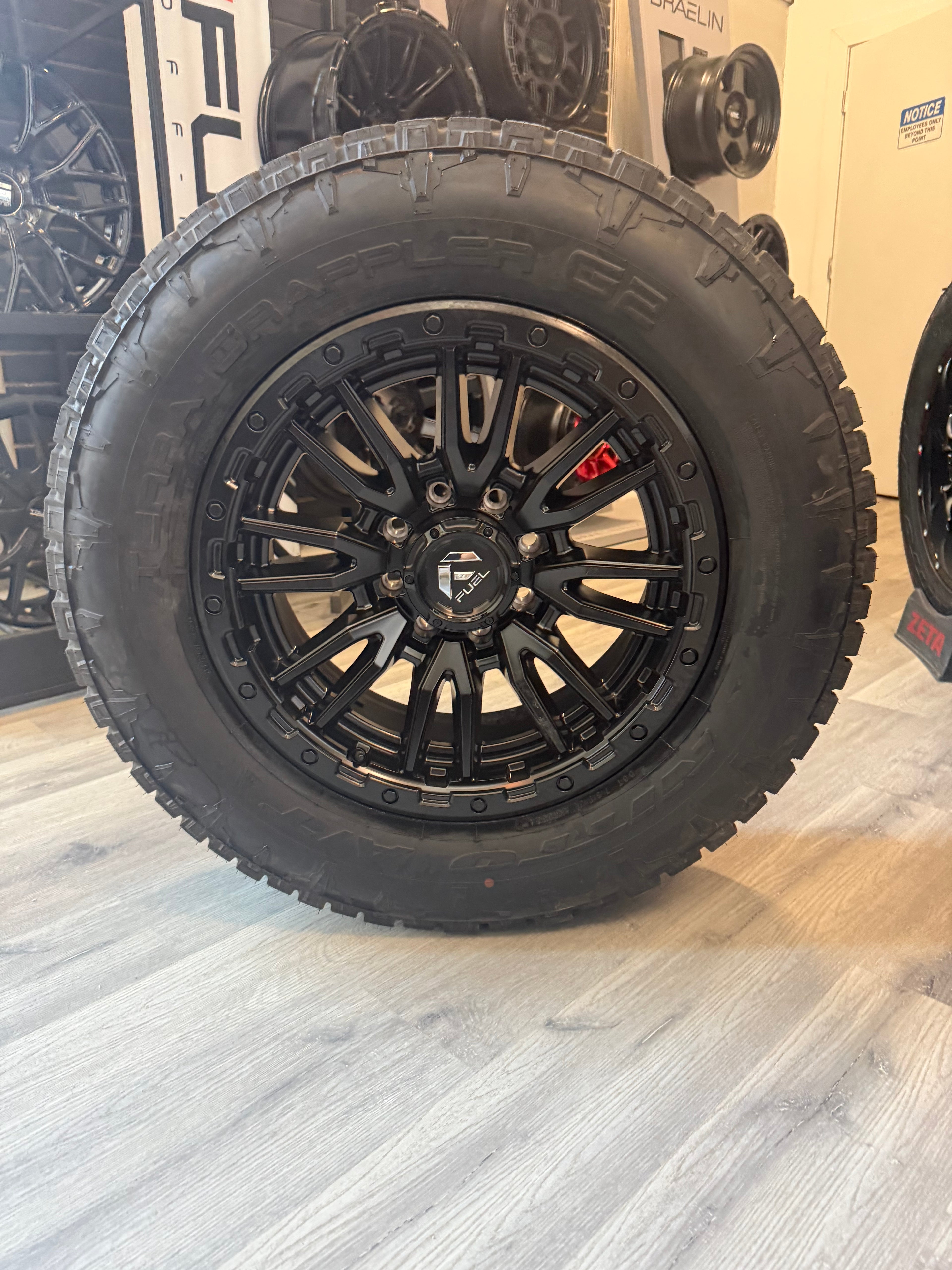( SET OF FOUR ) FUEL REBEL 20X9 +1 8X165.1 125.1 MATTE BLACK | LT 285/65R20 NITTO G2 3PMS