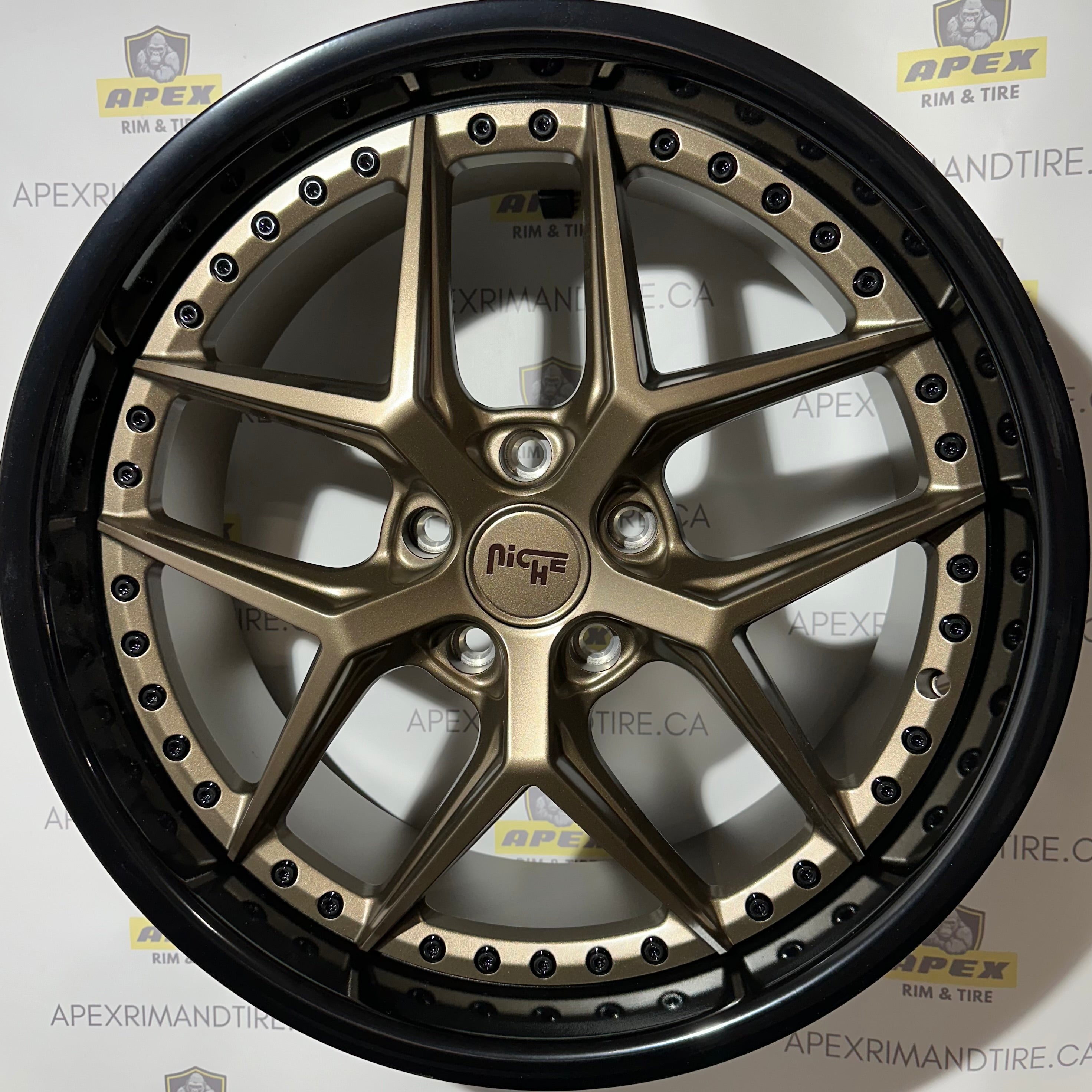 Niche M227 VICE SATIN BRONZE GLOSS BLACK LIP | 20X9 5X120 +35