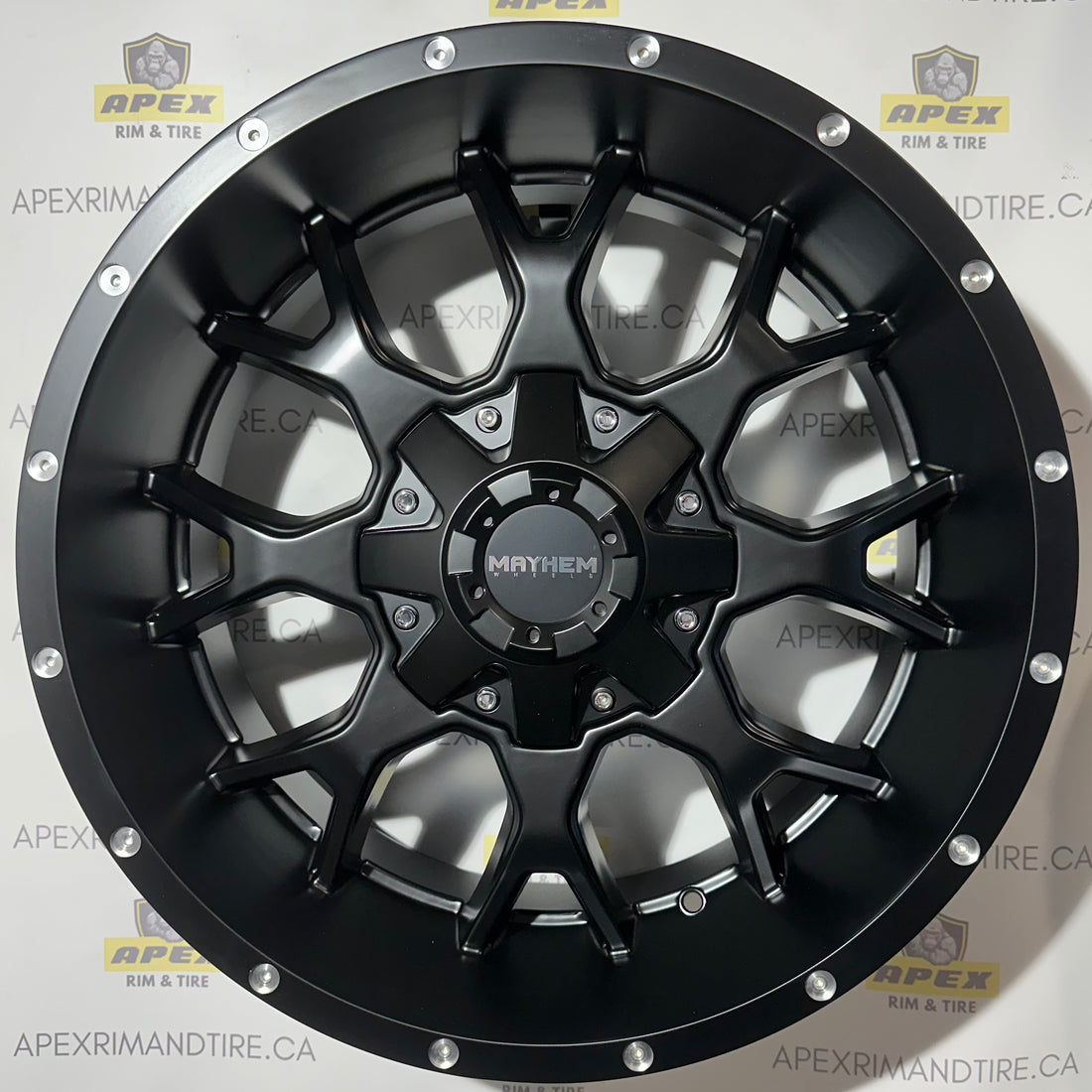 MAYHEM WARRIOR 8015 MATTE BLACK | 20X9 5X150/5X139.7 +0 (110MM HUB)