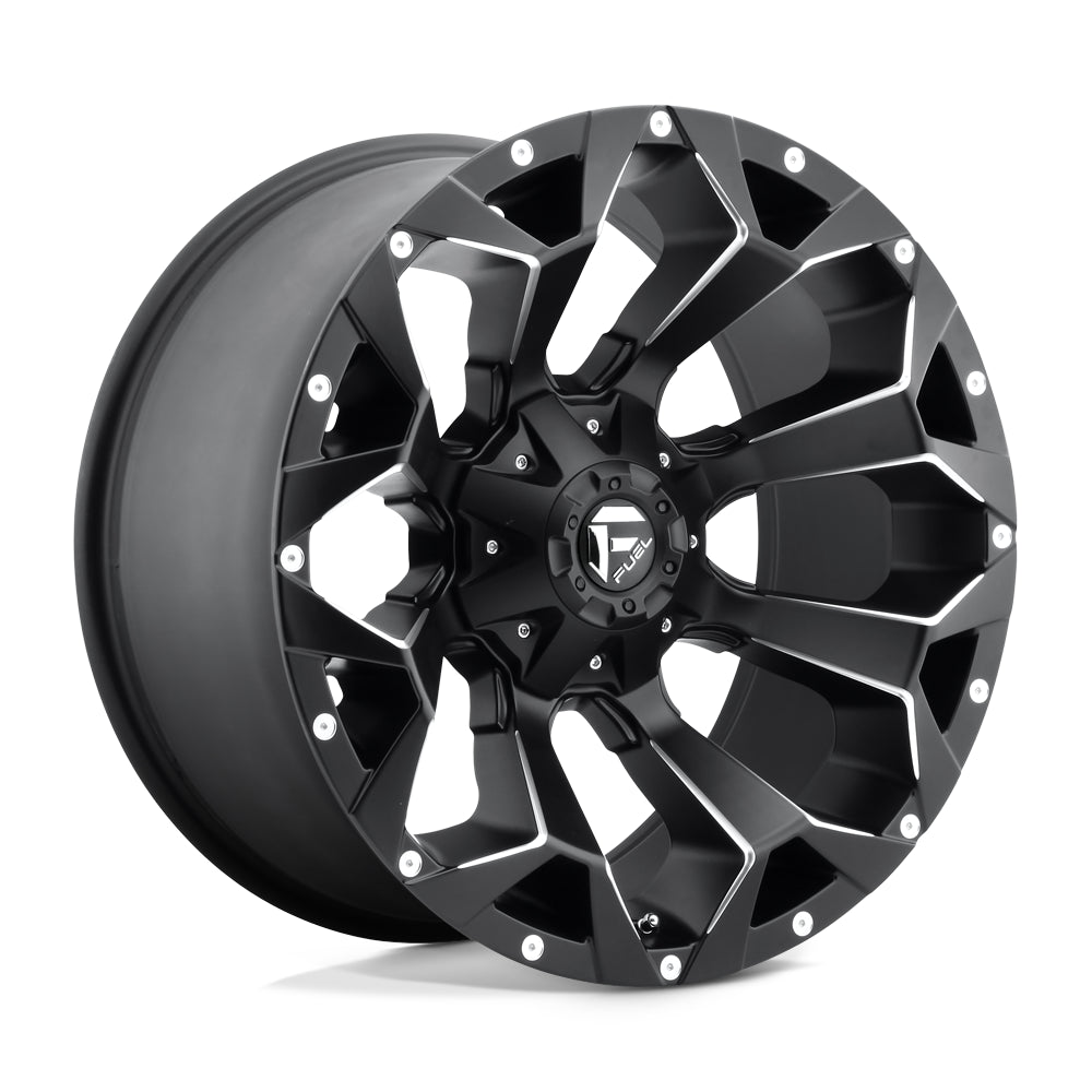 FUEL ASSAULT MATTE BLACK MILLED 20X9 +20 6X135/6X139.7 - ( Text for clearance price )