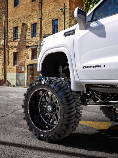 TIS 544 GLOSS BLACK - MILLED EDGE 20X12 -44 6X135|6X139.7MM 108.1MM