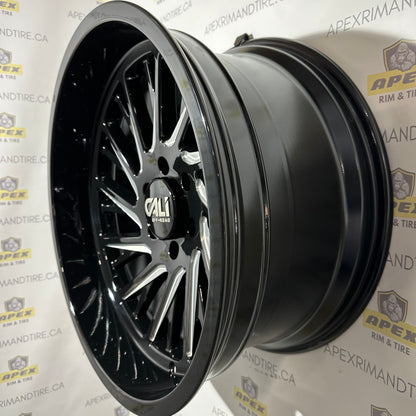 CALI OFF-ROAD PURGE GLOSS BLACK / MILLED SPOKES | 20X12 -51 ET 6x139.7 (106 MM HUB)