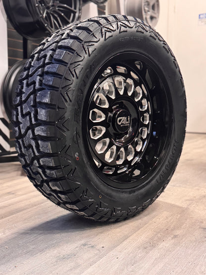 (SET OF FOUR) CALI OFF-ROAD PARADOX GLOSS BLACK MILLED 20X9 +0 6X139.7 | 275/60R20 HAIDA 878