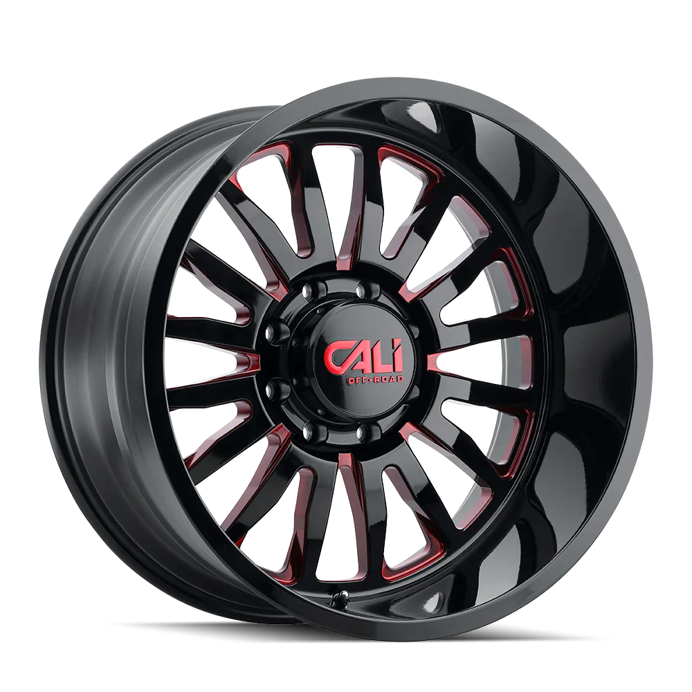 CALI OFF-ROAD SUMMIT GLOSS BLACK/RED MILLED | 20X9 0MM 5X139.7