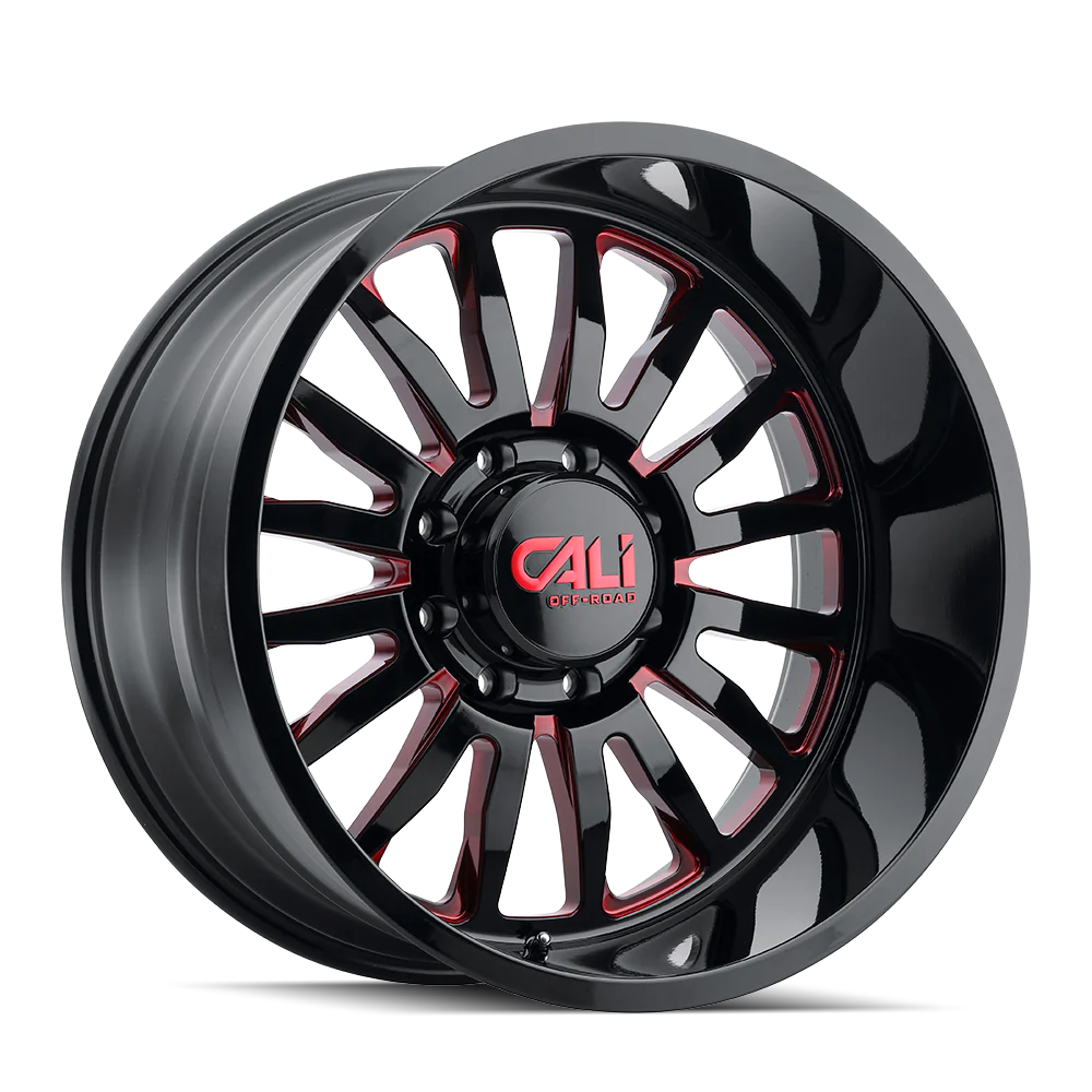 CALI OFF-ROAD SUMMIT GLOSS BLACK/RED MILLED | 20x9 0MM 5x139.7