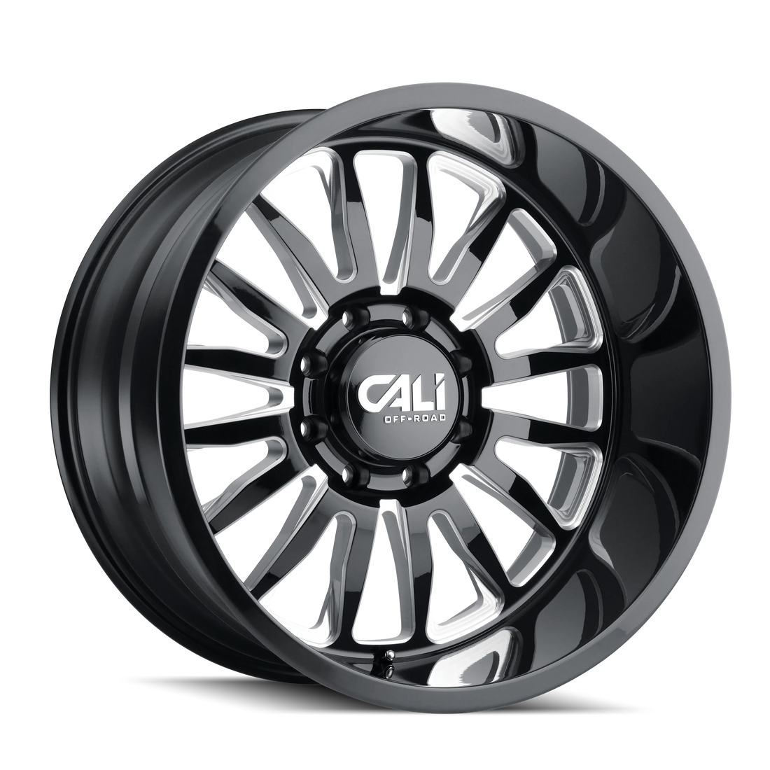 CALI OFF-ROAD SUMMIT GLOSS BLACK MILLED | 20X10 -25 8X180  (124.1MM HUB)