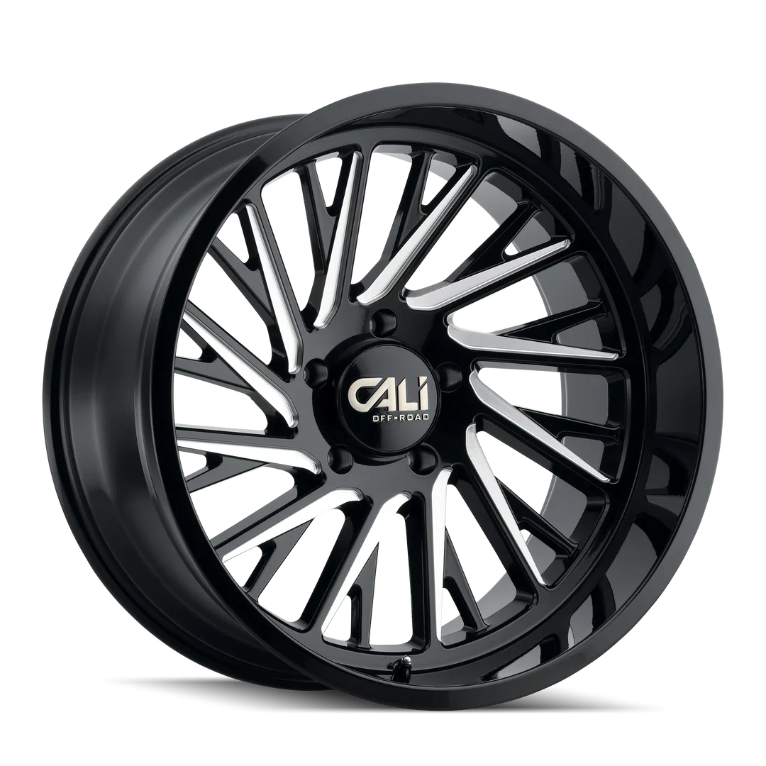 CALI OFF-ROAD PURGE 9114 GLOSS BLACK/MILLED 20X10 5x127 -25MM 78.1MM