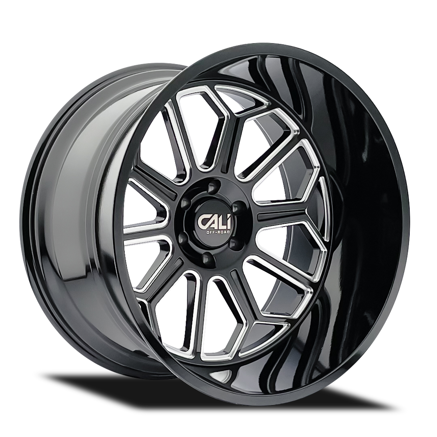 CALI OFF-ROAD AUBURN 9117 BLACK / MILLED 20X9 5x127 -12MM 71.6MM ( Set of 5 minimum )