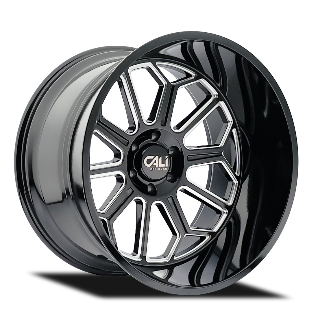 CALI OFF-ROAD AUBURN 9117 BLACK / MILLED 20X9 5x127 -12MM 71.6MM ( Set of 5 minimum )