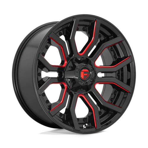 FUEL RAGE 20X9 +1 6X135/6X139.7 GLOSS BLACK RED TINTED CLEAR