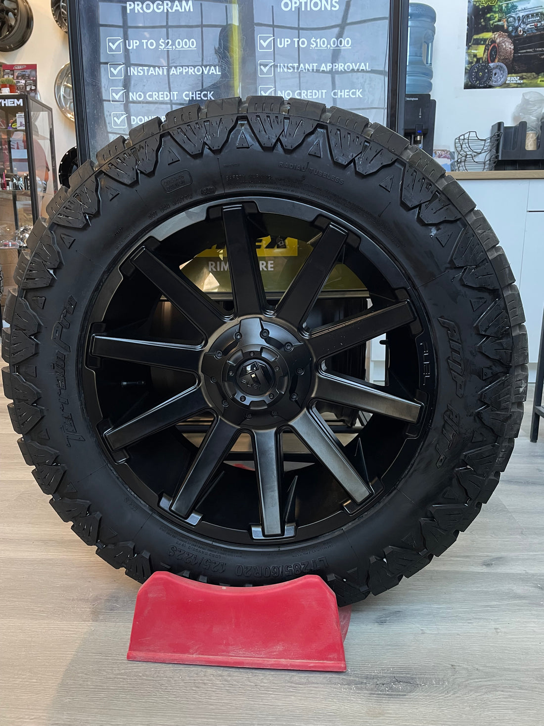 (SET OF FOUR) FUEL Contra 20x9 +19 6x135/139.7 | AMP Terrain pro 285/60R20 ( Demo Set , some KM )