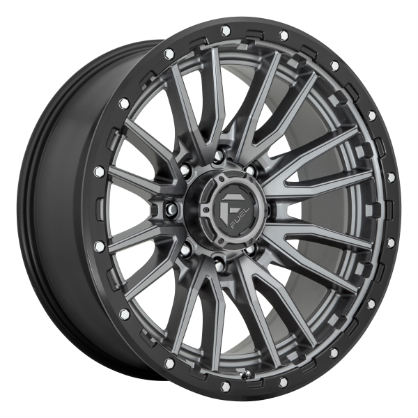 FUEL REBEL 20X9 +1 8X165.1 125.1 MATTE GUNMETAL BLACK BEAD RING ( TEXT US FOR CLEARANCE PRICE *** )