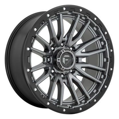 FUEL REBEL 20X9 +1 8X165.1 125.1 MATTE GUNMETAL BLACK BEAD RING ( TEXT US FOR CLEARANCE PRICE *** )