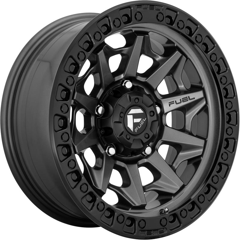 FUEL OFFROAD D716 COVERT MATTE GUNMETAL BLACK BEAD RING 17X9 +1 6X135mm 87.1mm *text us for CLEARANCE price