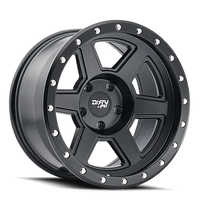 DIRTY LIFE COMPOUND MATTE BLACK 17X9 -38 6X139.7MM 106MM