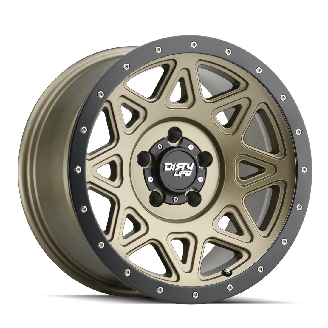 DIRTY LIFE THEORY 9305 MATTE GOLD W/MATTE BLACK LIP | 20X9 8X165.1 +0 130.8