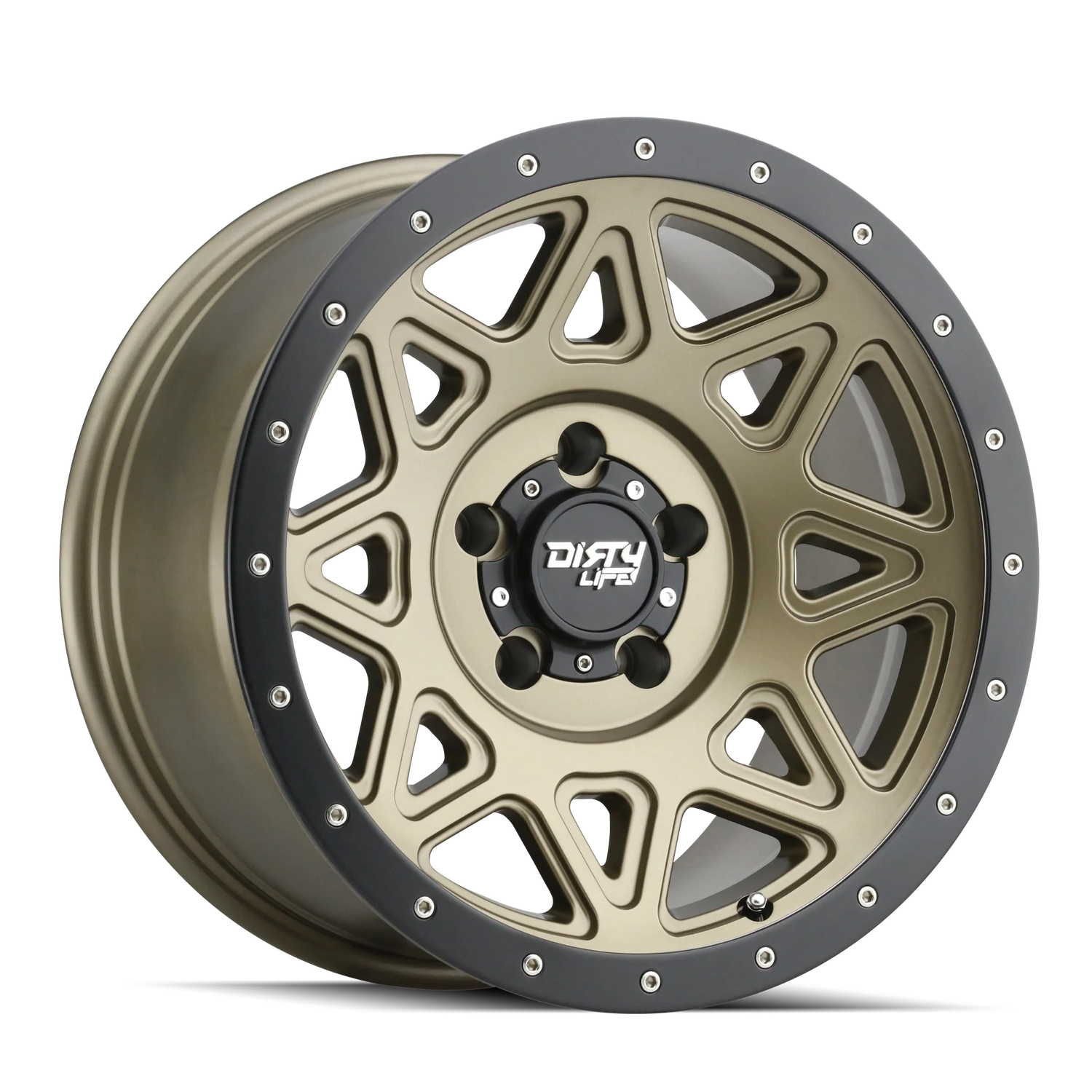 DIRTY LIFE THEORY 9305 MATTE GOLD W/MATTE BLACK LIP | 20X9 8X165.1 +0 130.8