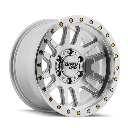 DIRTY LIFE CANYON PRO 9309 MACHINED WITH SILVER WINDOW 18X9 6x139.7 20MM 106MM