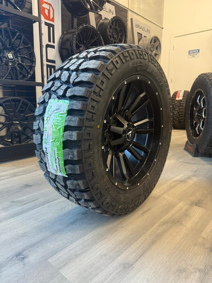 ( SET OF FOUR ) ARMED OFF-ROAD DAGGER 6X135/6X139.7 20X10 -24 |  HAIDA 869 MUD CHAMP 33X12.50R20