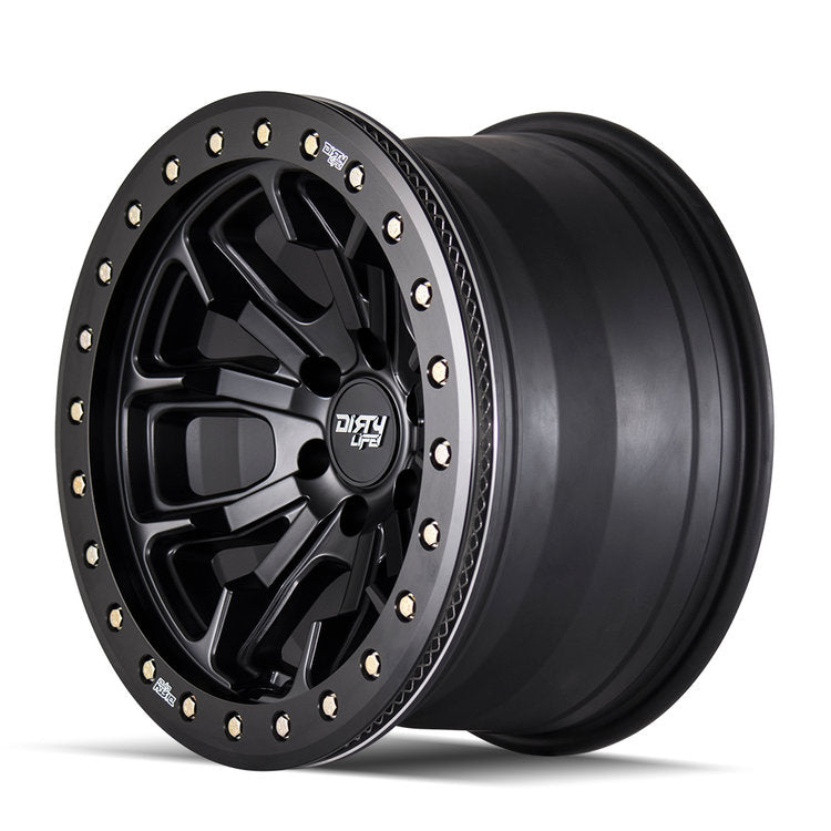 DIRTY LIFE DT-1 SIMULATED BEAD LOCK MATTE BLACK 17X9 -12 6X139.7MM 106MM