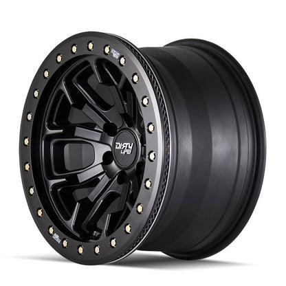 DIRTY LIFE DT-1 SIMULATED BEAD LOCK MATTE BLACK 17X9 -12 6X139.7MM 106MM