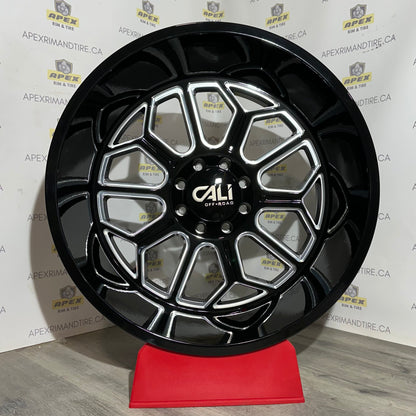 CALI AUBURN 9117 BLACK / MILLED | 24X14 8X165.1 -76 125.2MM