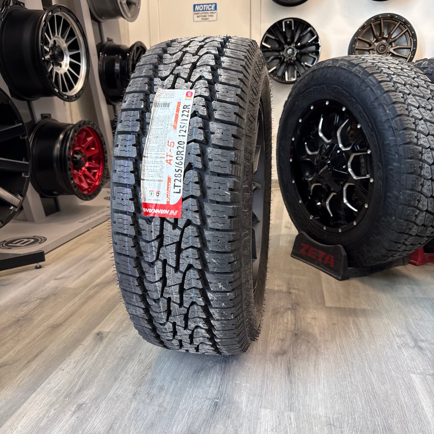 (SET OF FOUR) F150 ROUSH SERIES REPS MATTE GUNMETAL 20X9 +35 6X135MM 87.1MM | NANKANG AT-5 CONQUEROR A/T LT285/60R20 125/122R E/10 3PMS