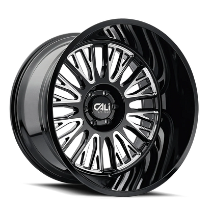 CALI OFF-ROAD VERTEX GLOSS BLACK MILLED 20X10 -25 5X139.7MM 87.1MM