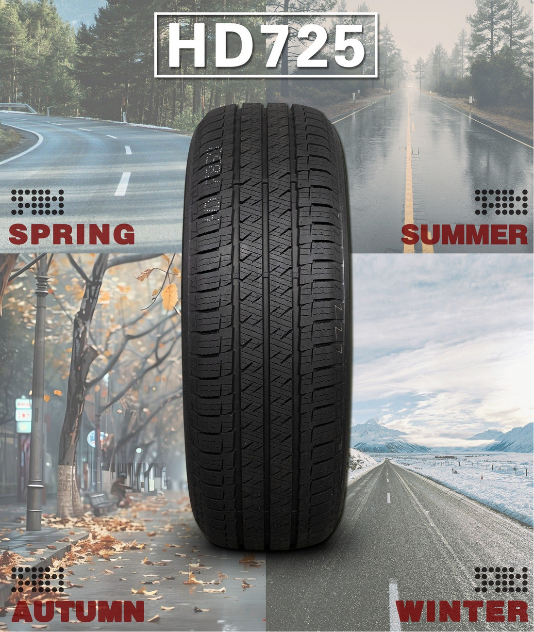 HAIDA 725 ULTRA-GRIP ALL WEATHER 3PMS| 225/65R16 112/110S
