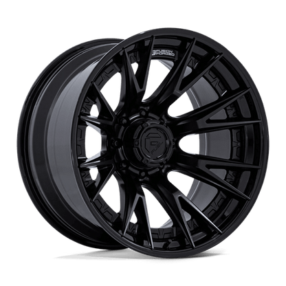 FUEL FUSION FORGED CATALYST MATTE BLK WITH GLOSS BLK LIP | 20X10 8X170 -18 125 - Text for clearance price