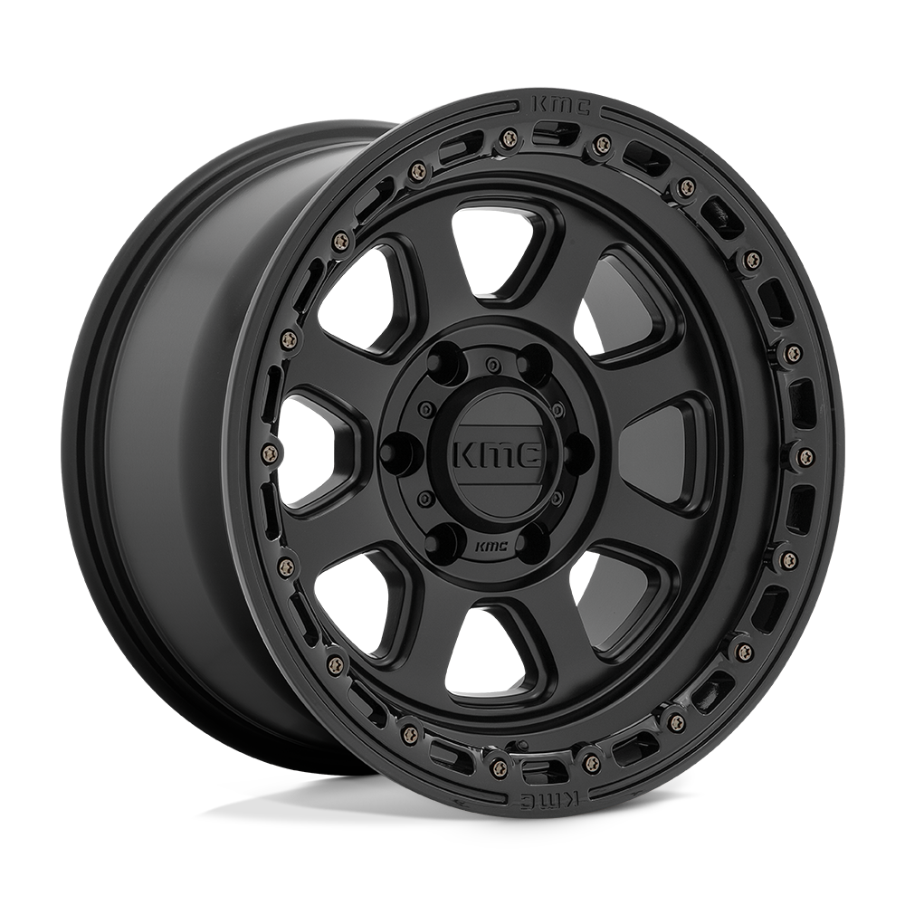 KM548 SATIN BLACK / GLOSS BLACK LIP | 17X9 5X127 +0