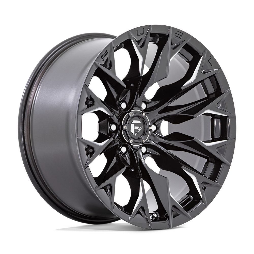 FUEL FLAME GLOSSY BLACK MILLED | 20X9 +20 6X135 87.1MM * TEXT FOR CLEARANCE PRICING