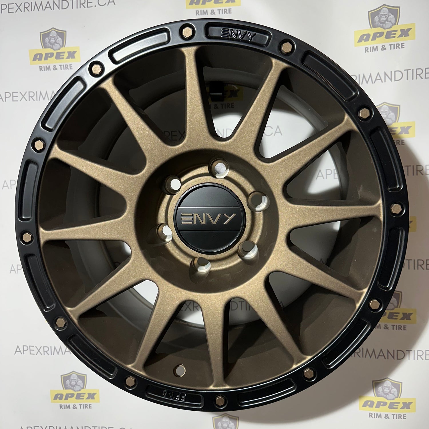 ENVY FFT8 BRONZE/ BLACK LIP | 17X8.5 6X139.7 +10 (TAKE OFF’S)