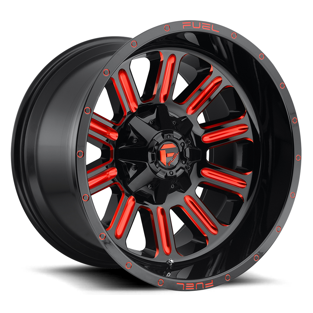 FUEL OFF-ROAD HARDLINE GLOSS BLACK MILLED RED | 20X9 +20 ET 5X127/5X139.7