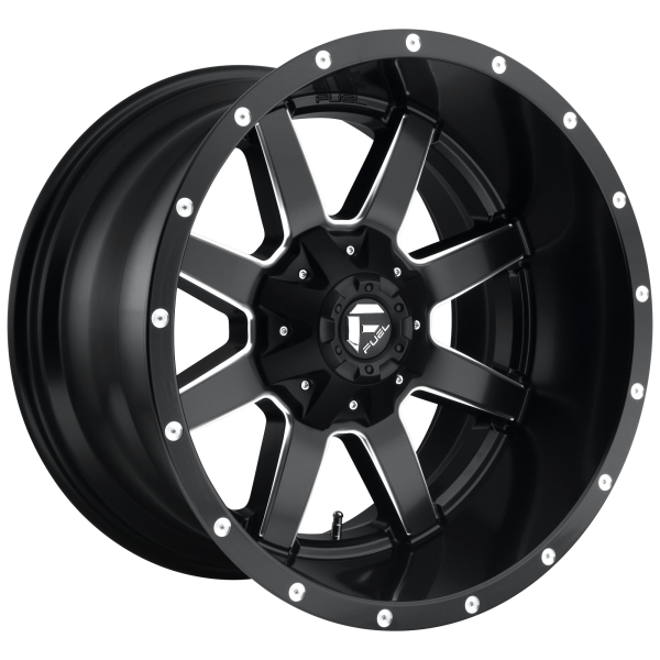 FUEL MAVERICK D538 Matte Black Milled 22x10 +10 Offset, 6x135/139.7 Bolt Pattern, 106.1mm Center Bore)