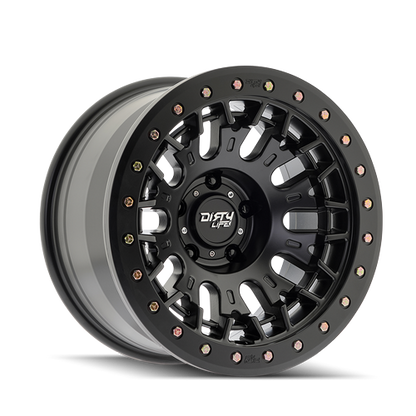 DIRTY LIFE DUAL-TEK TECHNOLOGY DT-3 9317 SATIN BLACK 17X9 -12 6X139.7 106MM