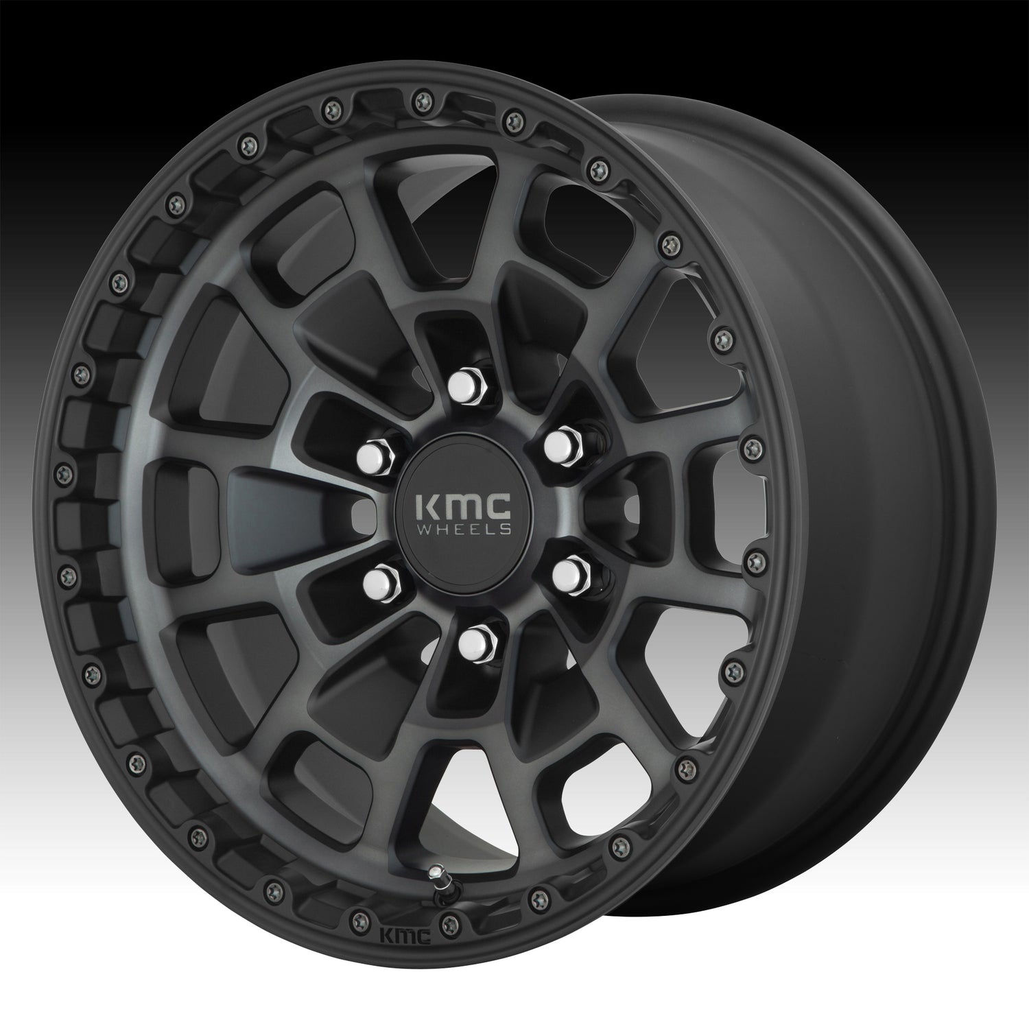 KMC KM718 SUMMIT SATIN BLACK W/ GRAY TINT 17X8.5 0 6X139.7 106.1mm **TEXT FOR CLEARANCE PRICE **