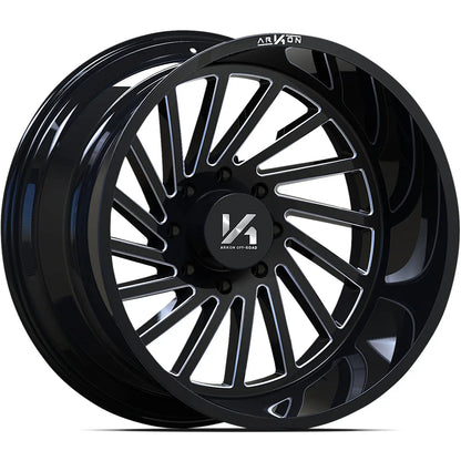 ARKON CAESAR 20X10 6X135 -25 87.1MM GLOSS BLACK W/ MILLED EDGES **RIGHT**