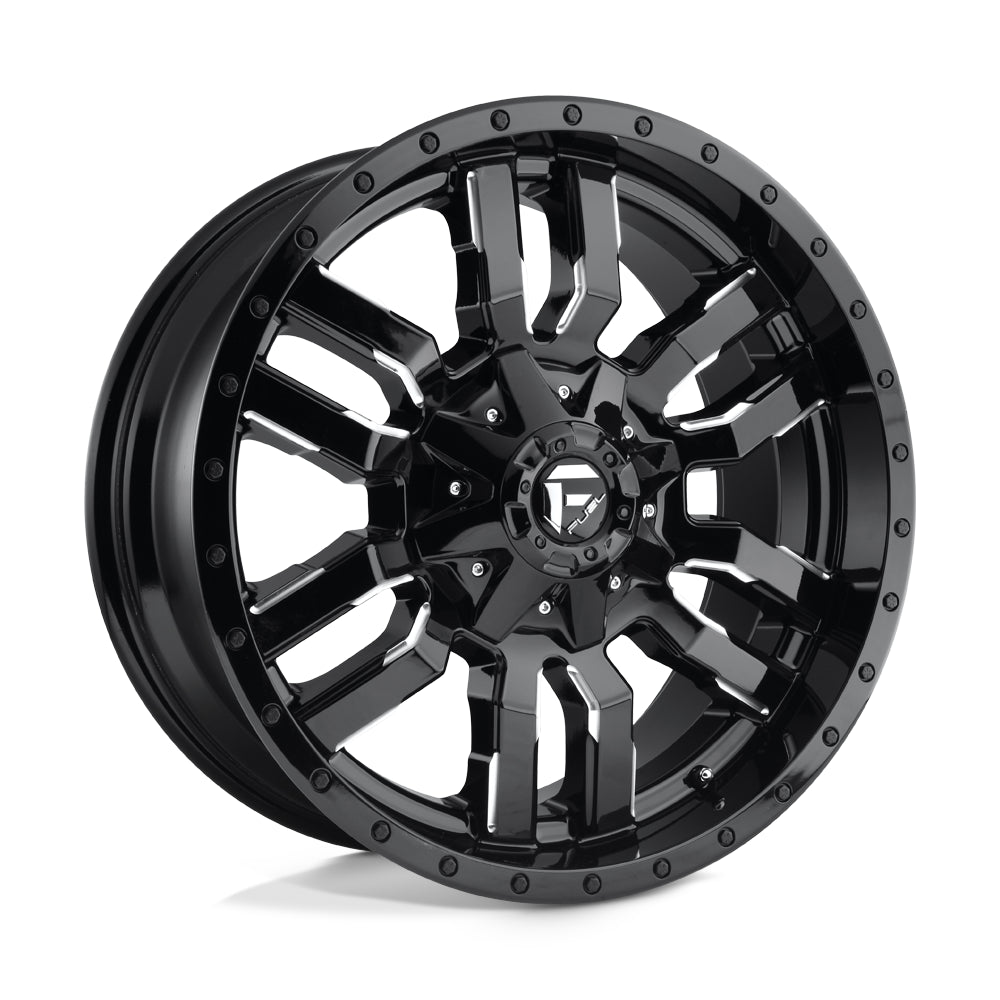 FUEL OFFROAD D595 SLEDGE GLOSS BLACK MILLED 18x9 +1 6X135|6X139.7mm 106.1mm *text us for CLEARANCE price