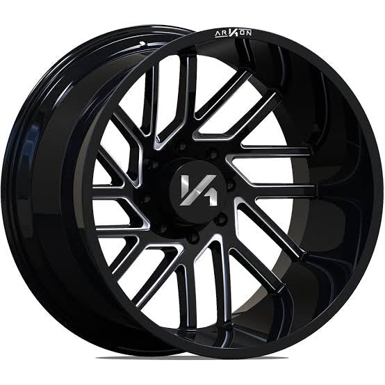 ARKON MANDELA 20X10 6X139.7 -25 106.1MM GLOSS BLACK MILLED  ** LEFT**